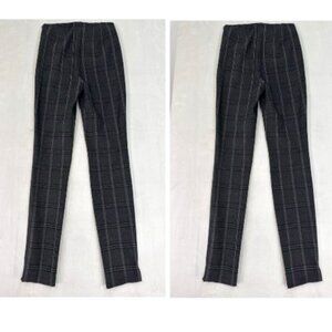 WHBM Skinny Ankle Gray Plaid Pants